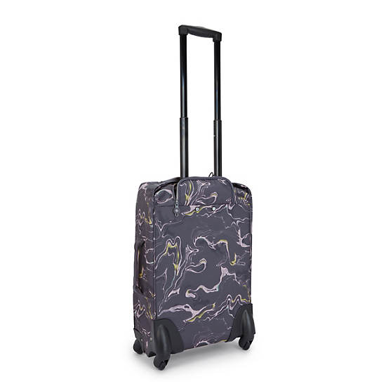 Kipling Darcey Small Printed Carry-On Rolling Koffers Blauw | België 1471OK